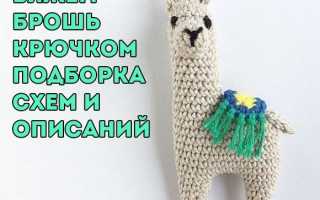 Вяжем крючком уникальные броши для одежды, подборка схем и описаний