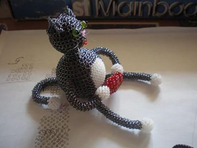 Плетение объемного кота