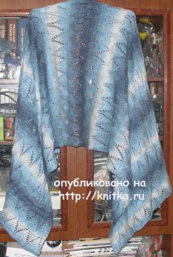Вяжем спицами палантин